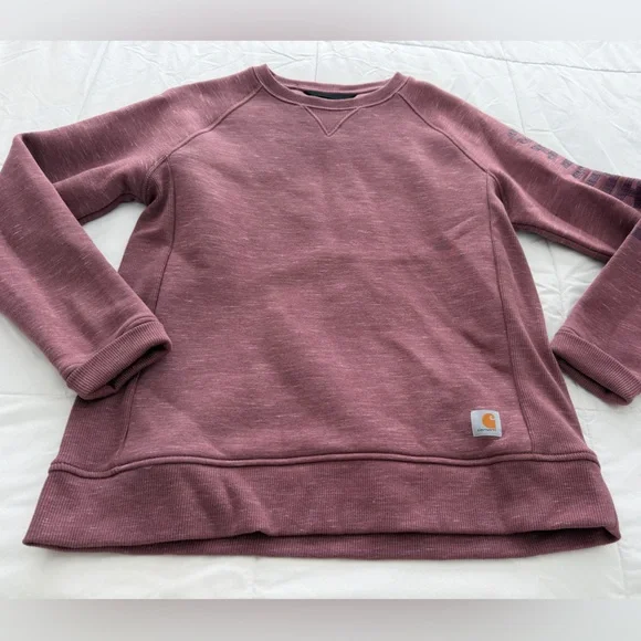 Carhartt Women's Mauve Crew Neck Sweatshirt - Picture 1 of 3